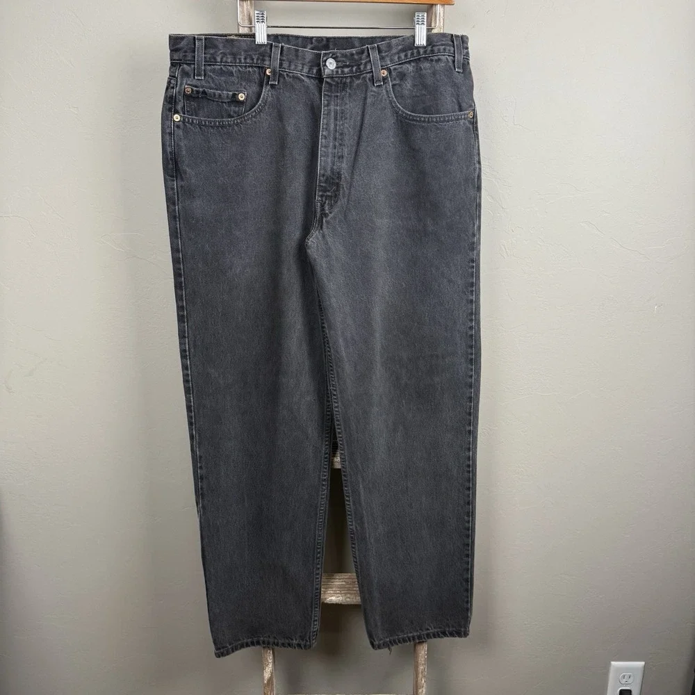 Vintage 2000 Levi 550 Relax Fit‎ Black Denim Jeans size 38x30
